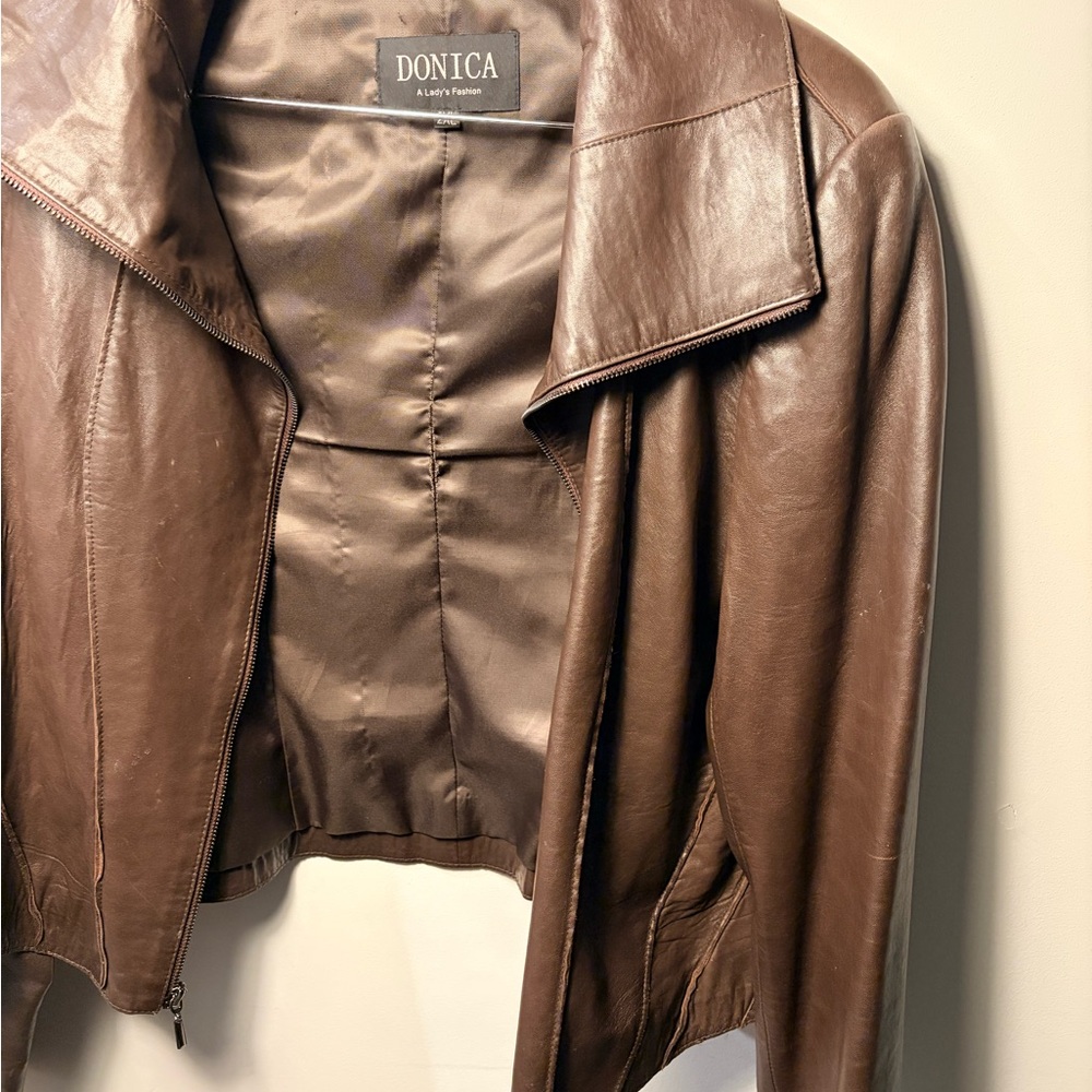 Donovan Women's Tan Leather Jacket